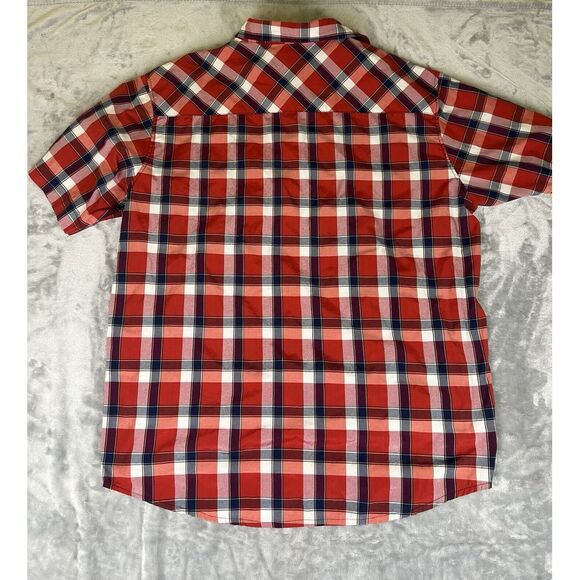 ECKO UNLTD Button-Up Shirt Mens 3XB‎ Short Sleeve Plaid Red Black White - Picture 3 of 7